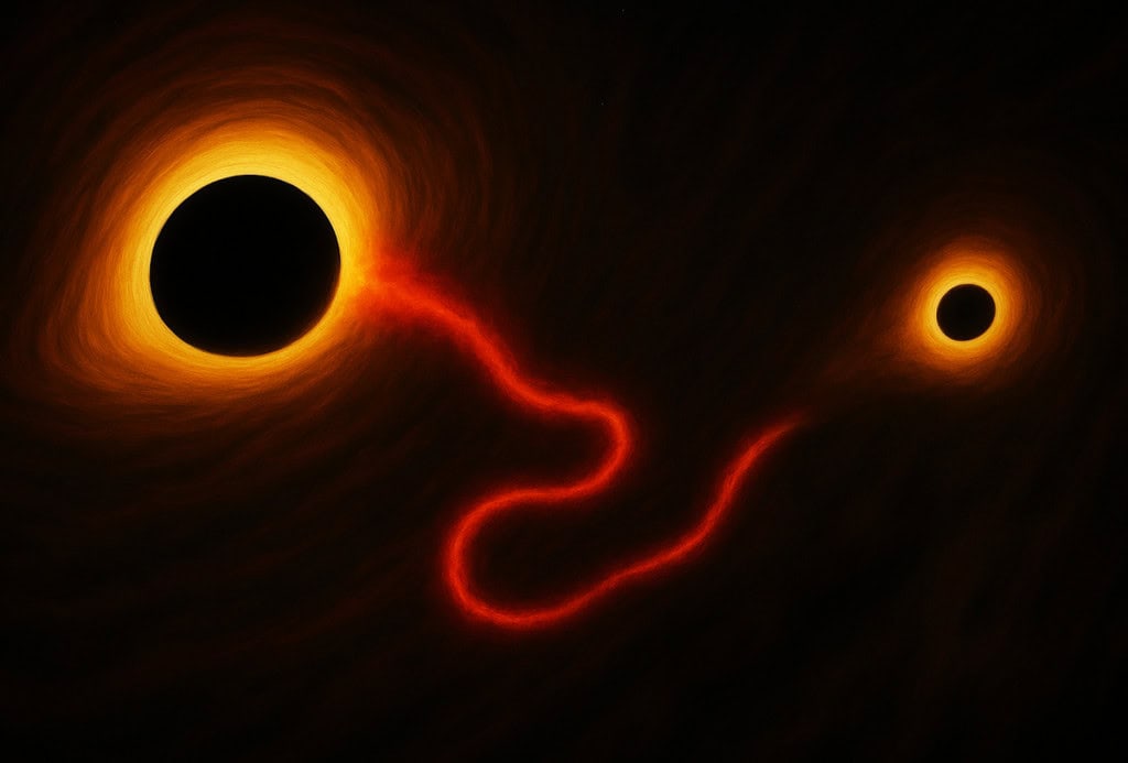 Galáxia com dois buracos negros lança jato de plasma “torto” - Noticiário 24H